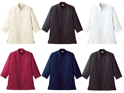 スタンドカラー 和シャツ