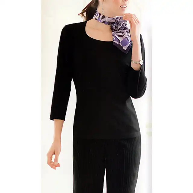 ７分丈カットソー HCN8022-AIT 着用イメージ